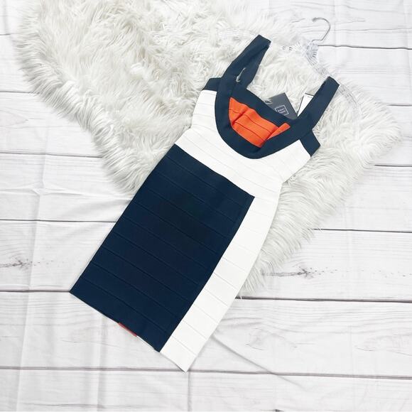 Herve‎ Leger Parker Women's ColorBlock Sleeveless Dress Size XS - Picture 2 of 6